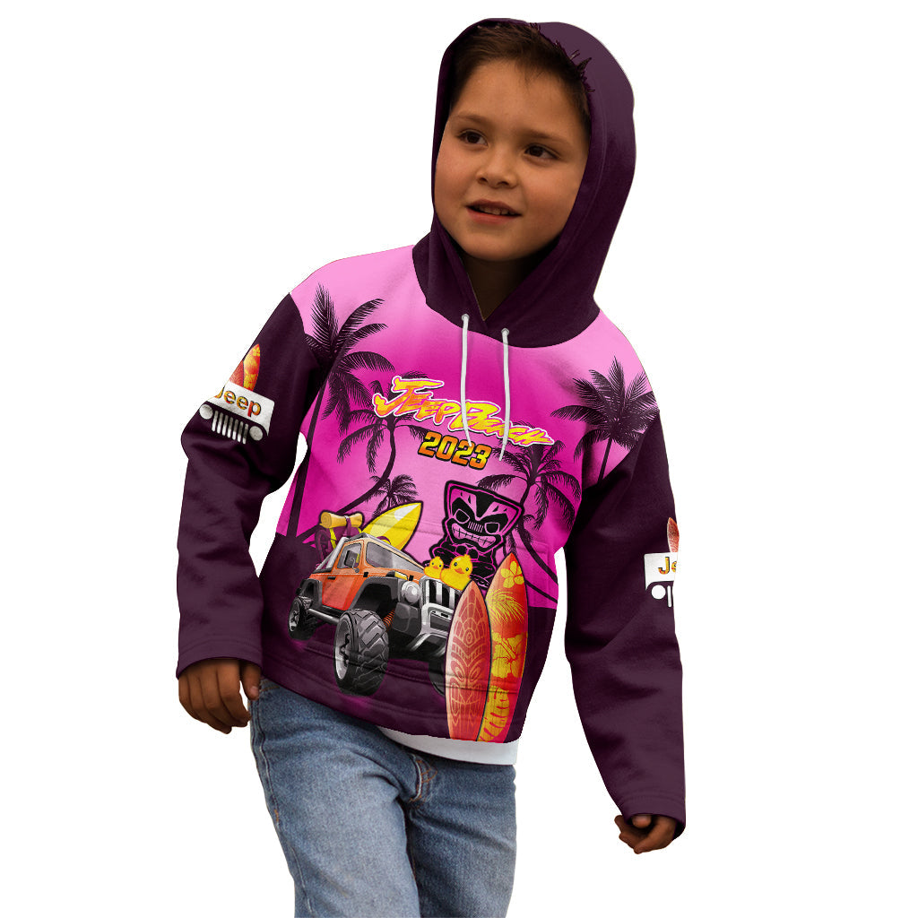 pink-jeep-beach-2023-kid-hoodie-happy-20th-anniversary