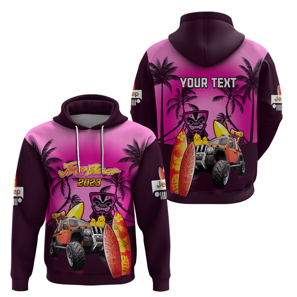 personalised-pink-jeep-beach-2023-hoodie-happy-20th-anniversary