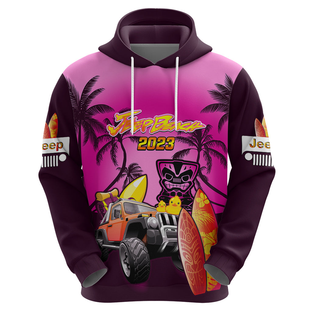personalised-pink-jeep-beach-2023-hoodie-happy-20th-anniversary