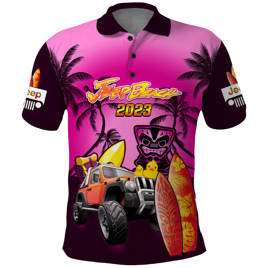 personalised-pink-jeep-beach-2023-polo-shirt-happy-20th-anniversary