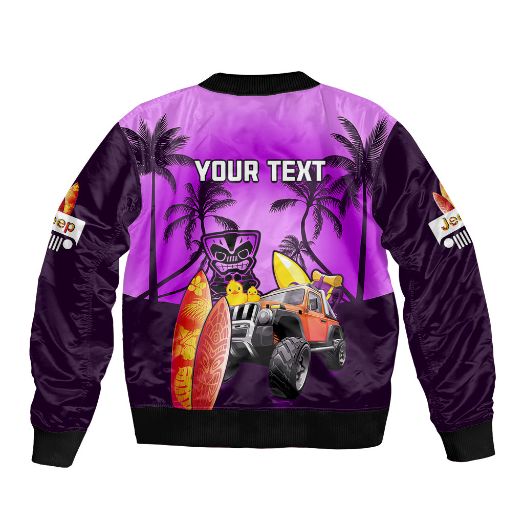 personalised-purple-jeep-beach-2023-bomber-jacket-happy-20th-anniversary