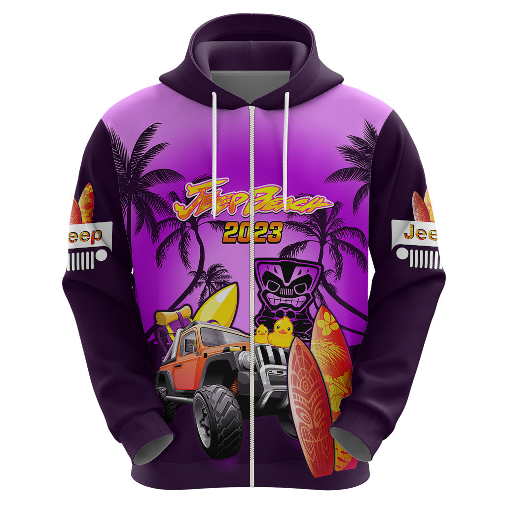 personalised-purple-jeep-beach-2023-hoodie-happy-20th-anniversary