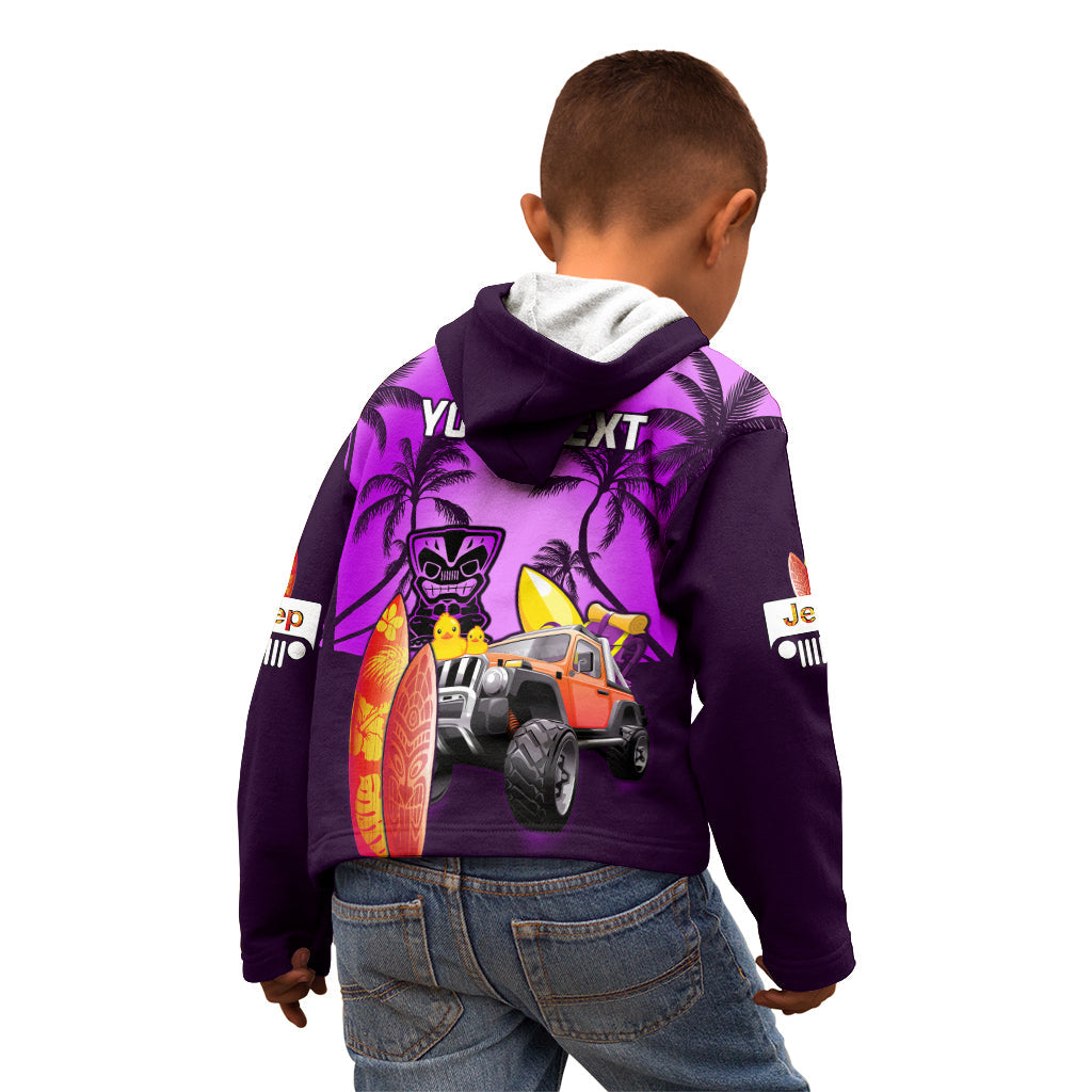 personalised-purple-jeep-beach-2023-kid-hoodie-happy-20th-anniversary