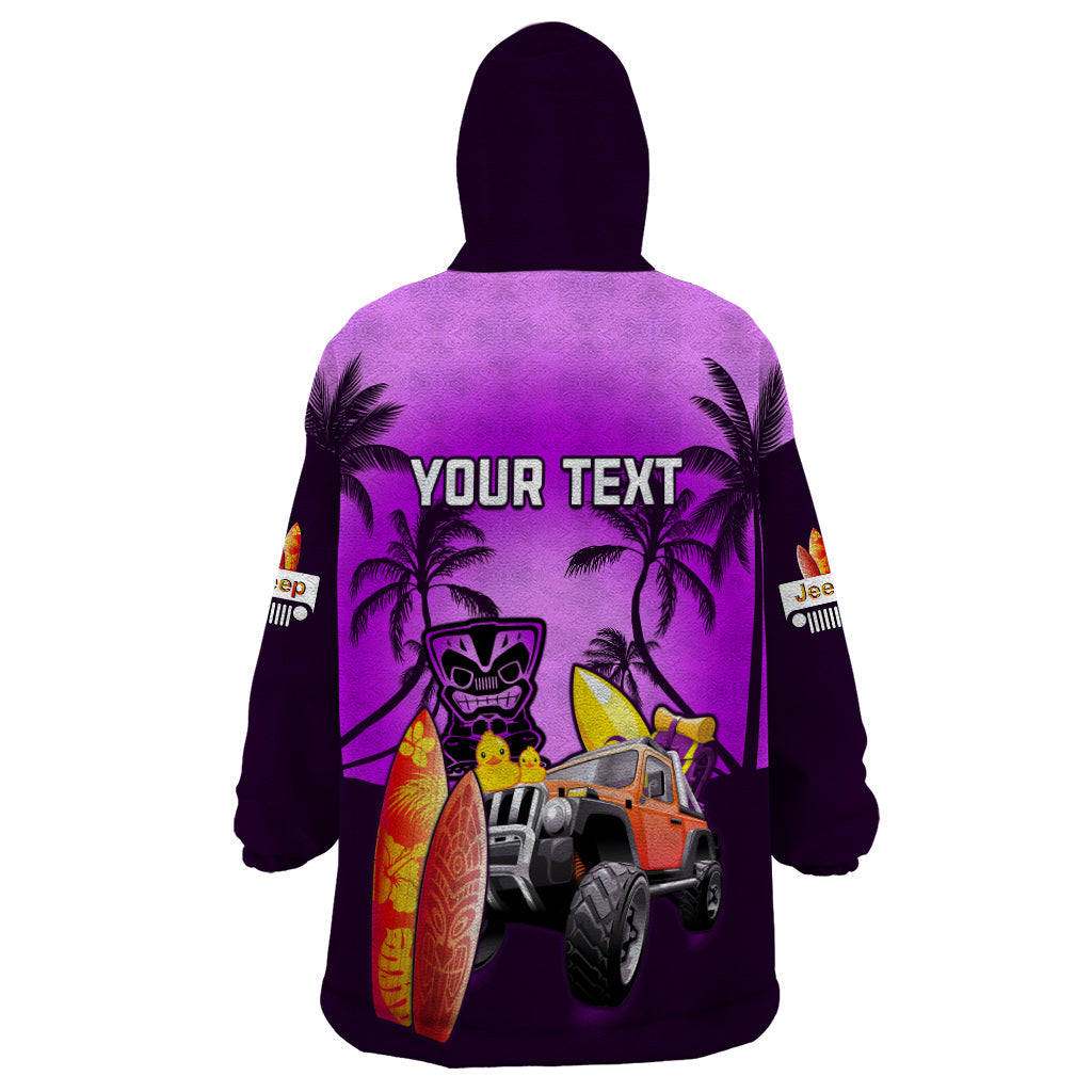 personalised-purple-jeep-beach-2023-wearable-blanket-hoodie-happy-20th-anniversary