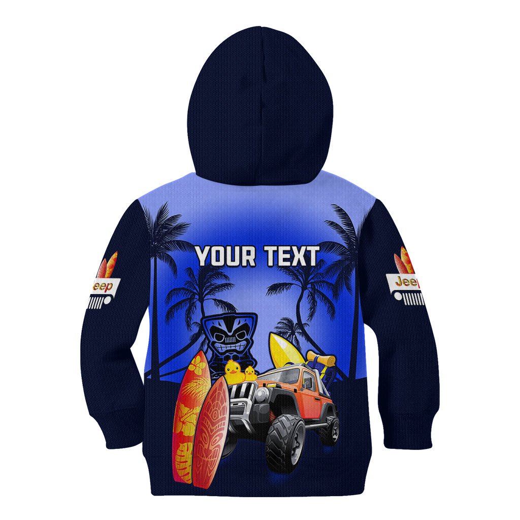 personalised-navy-blue-jeep-beach-2023-kid-hoodie-happy-20th-anniversary