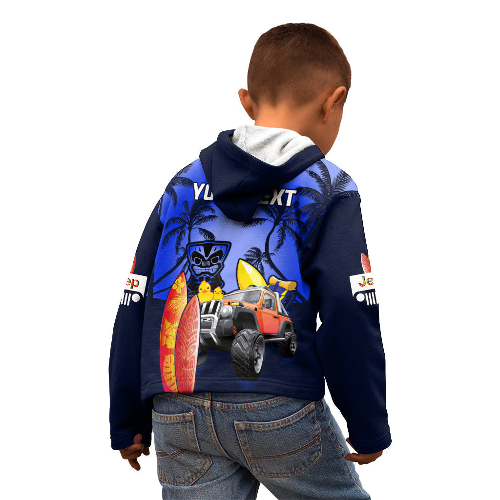 personalised-navy-blue-jeep-beach-2023-kid-hoodie-happy-20th-anniversary