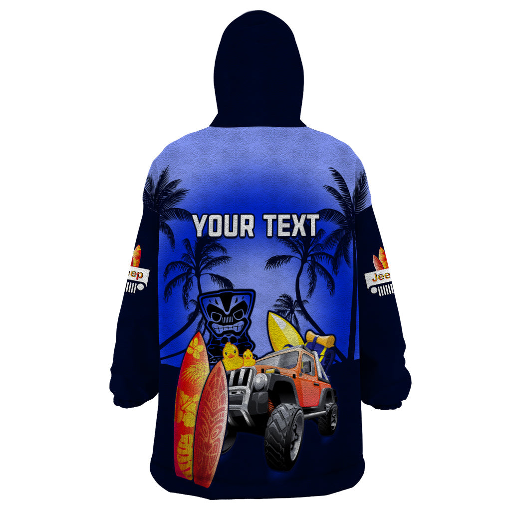 personalised-navy-blue-jeep-beach-2023-wearable-blanket-hoodie-happy-20th-anniversary