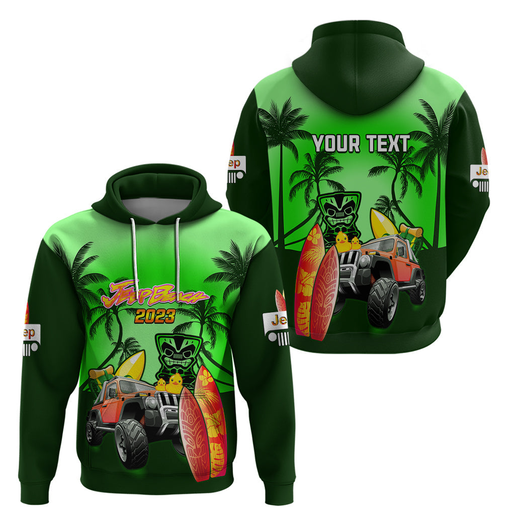 personalised-green-jeep-beach-2023-hoodie-happy-20th-anniversary