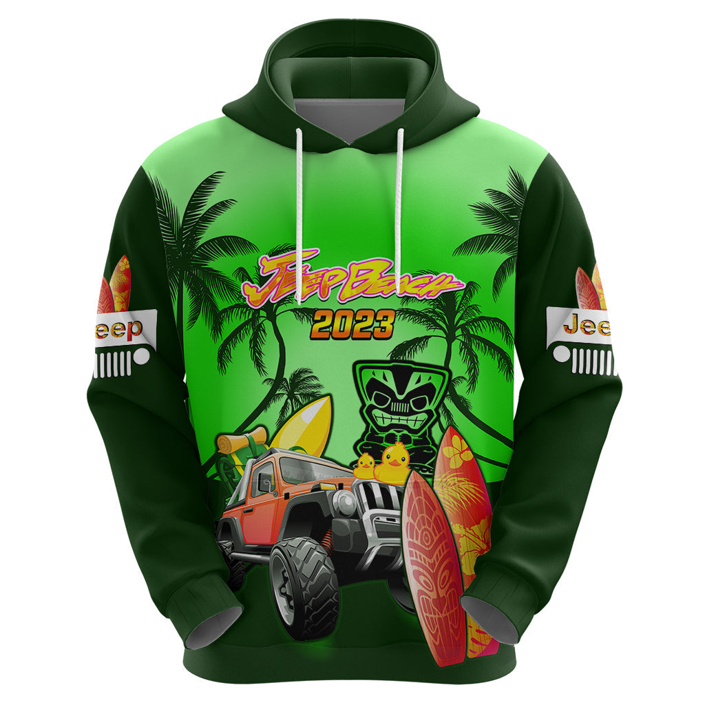 personalised-green-jeep-beach-2023-hoodie-happy-20th-anniversary