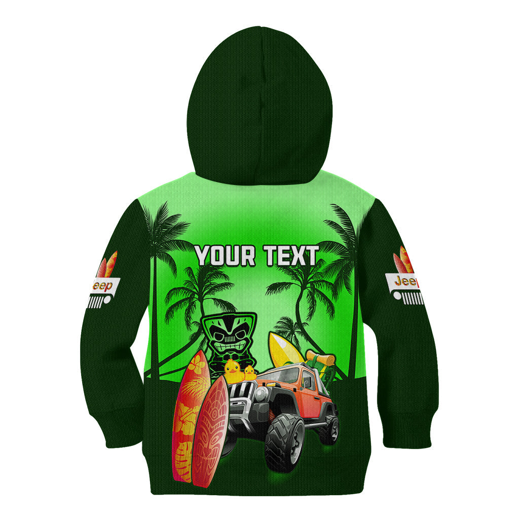 personalised-green-jeep-beach-2023-kid-hoodie-happy-20th-anniversary