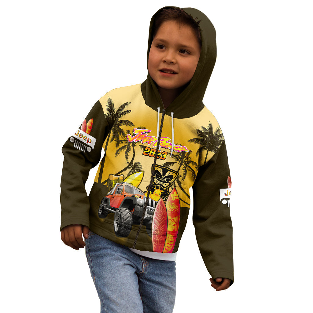 personalised-gold-jeep-beach-2023-kid-hoodie-happy-20th-anniversary