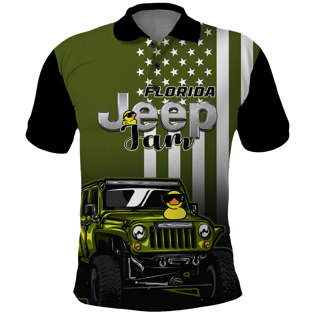 florida-jeep-jam-2023-with-duck-polo-shirt-green-verison