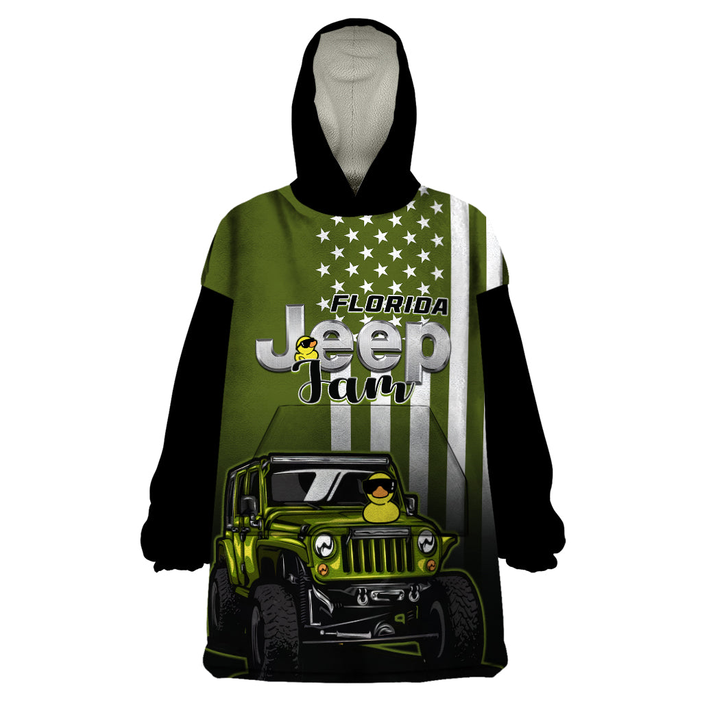 florida-jeep-jam-2023-with-duck-wearable-blanket-hoodie-green-verison