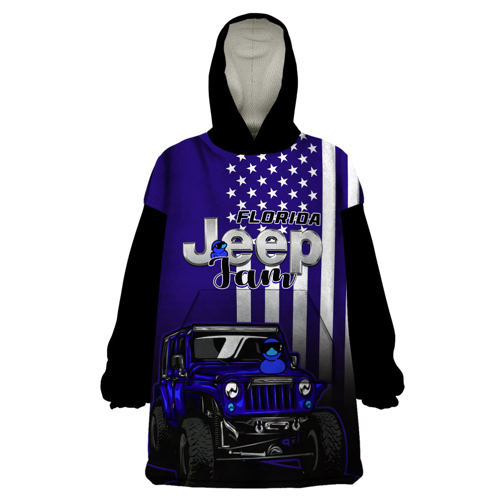 florida-jeep-jam-2023-with-duck-wearable-blanket-hoodie-blue-verison