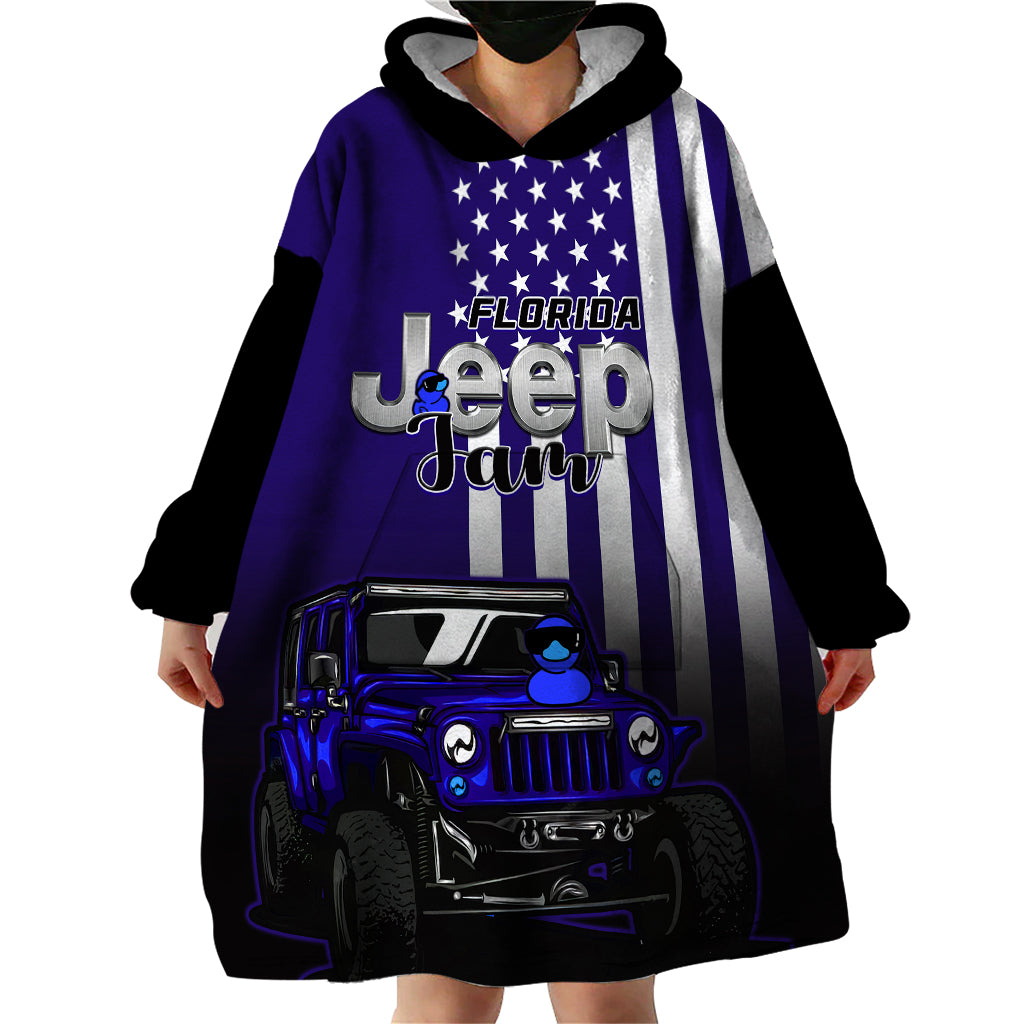 florida-jeep-jam-2023-with-duck-wearable-blanket-hoodie-blue-verison
