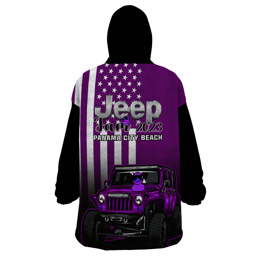 florida-jeep-jam-2023-with-duck-wearable-blanket-hoodie-purple-verison
