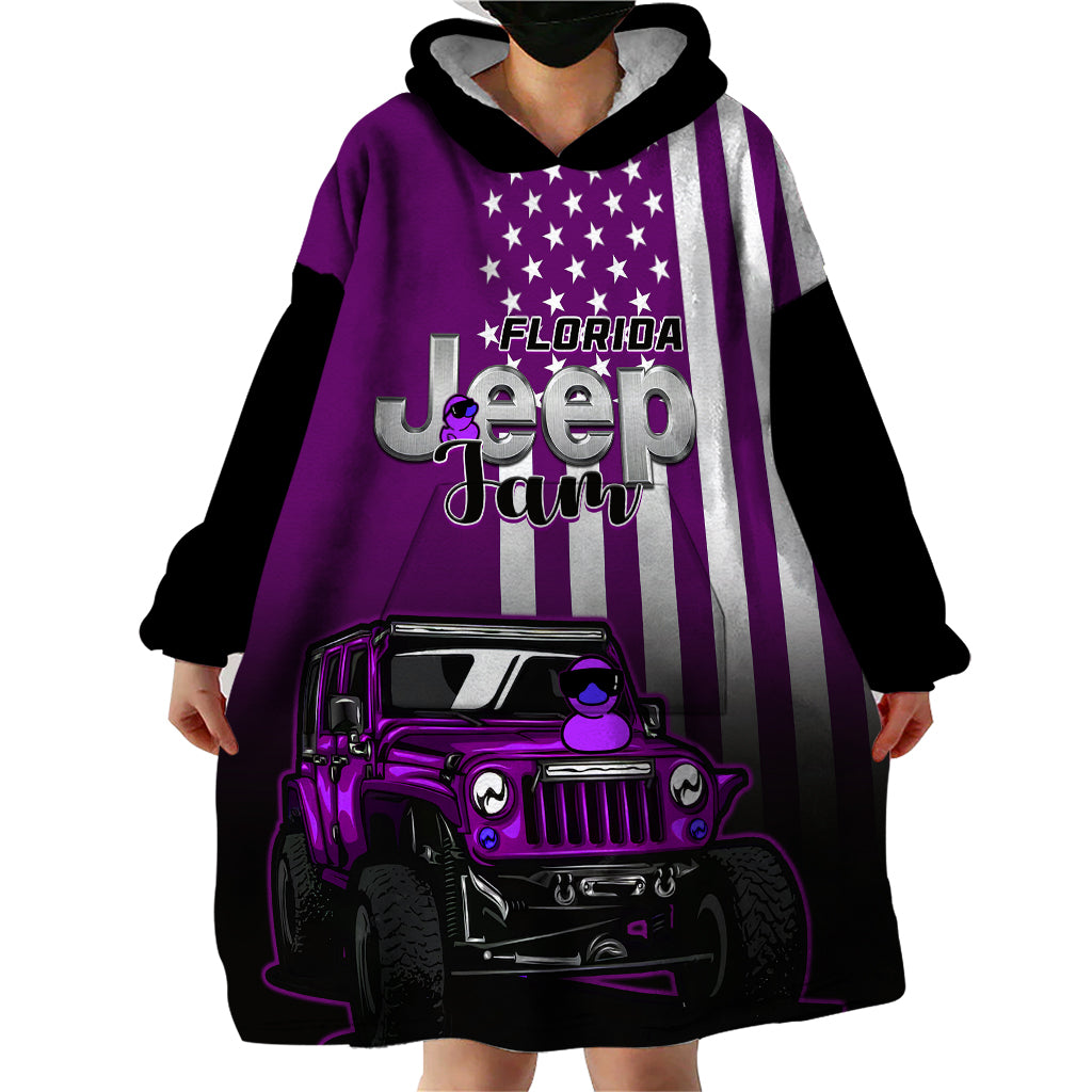 florida-jeep-jam-2023-with-duck-wearable-blanket-hoodie-purple-verison