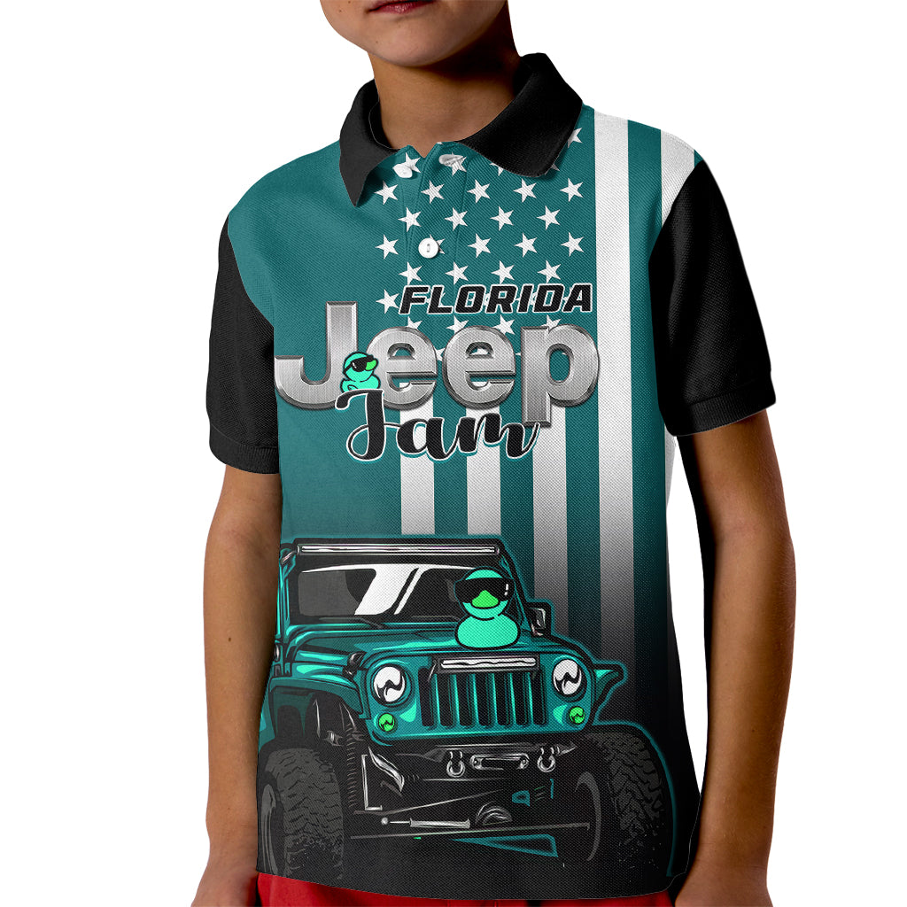 florida-jeep-jam-2023-with-duck-kid-polo-shirt-turquoise-verison