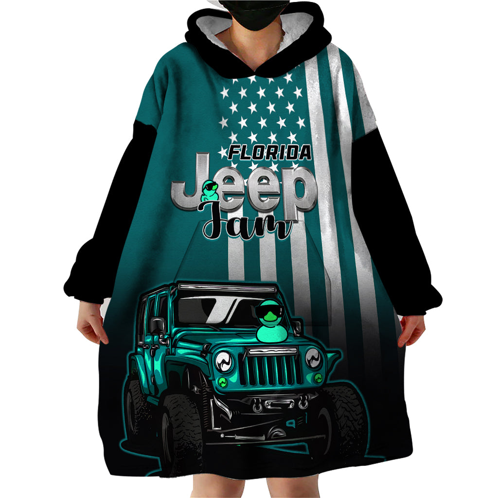 florida-jeep-jam-2023-with-duck-wearable-blanket-hoodie-turquoise-verison