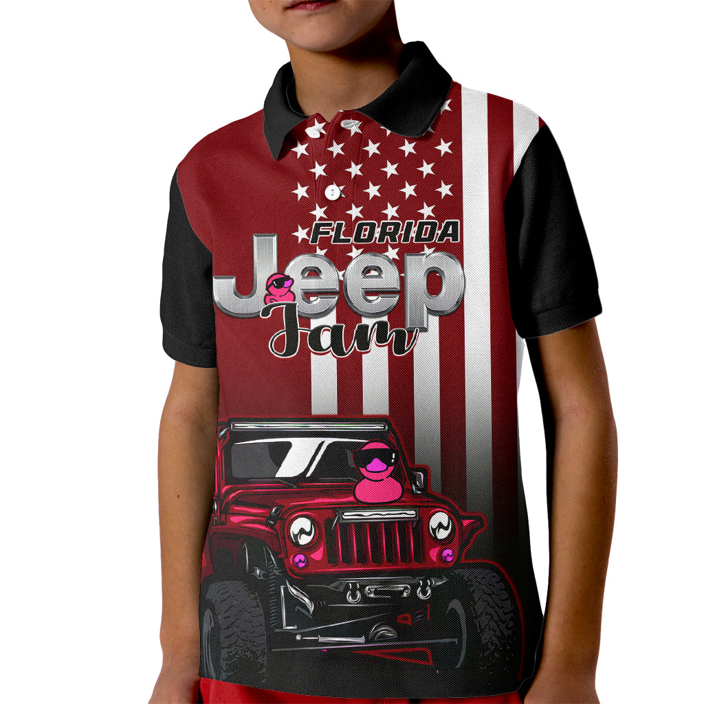 florida-jeep-jam-2023-with-duck-kid-polo-shirt-red-verison