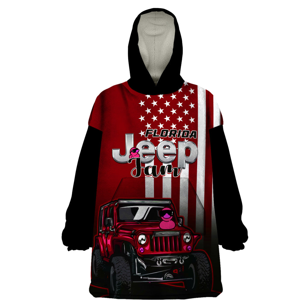 florida-jeep-jam-2023-with-duck-wearable-blanket-hoodie-red-verison