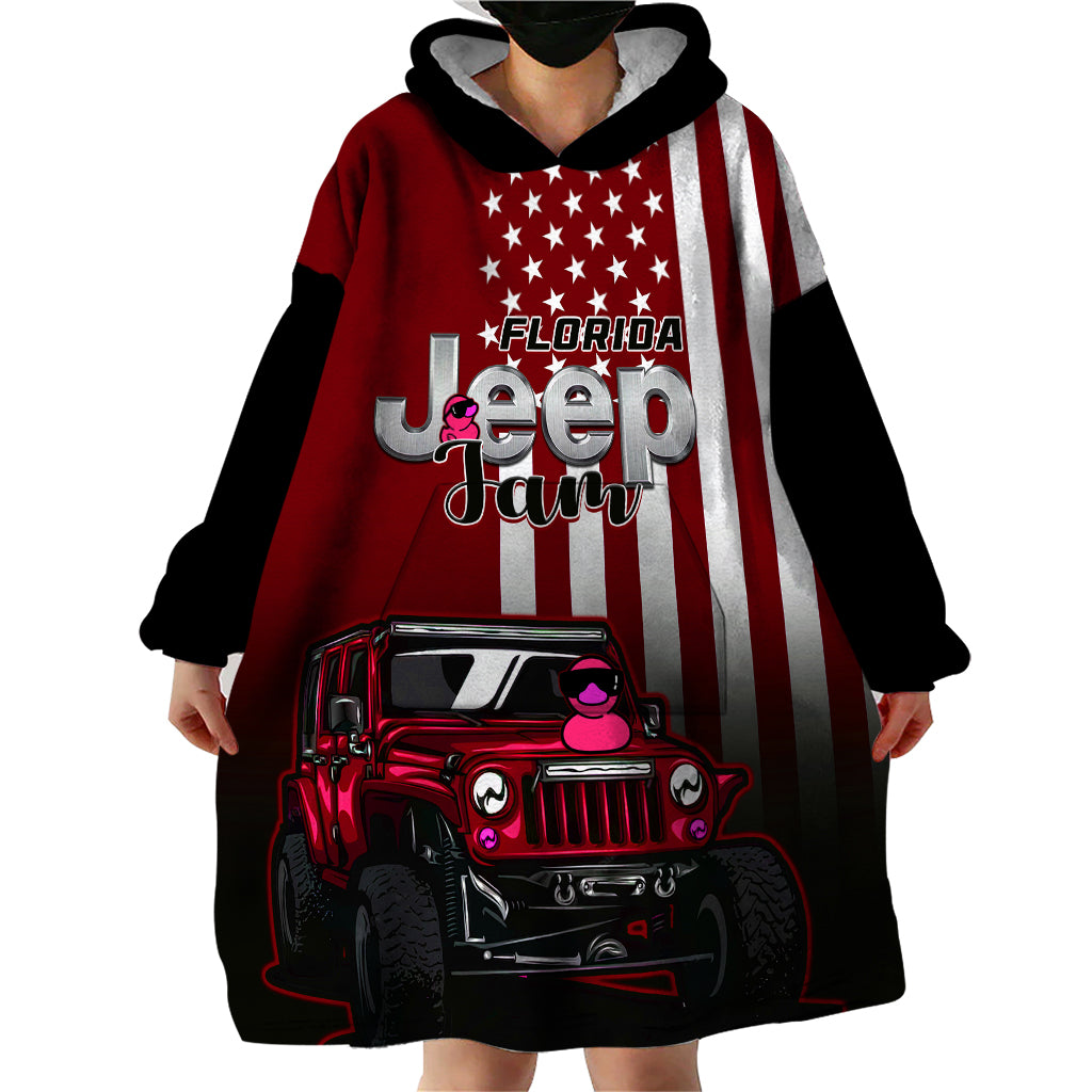 florida-jeep-jam-2023-with-duck-wearable-blanket-hoodie-red-verison