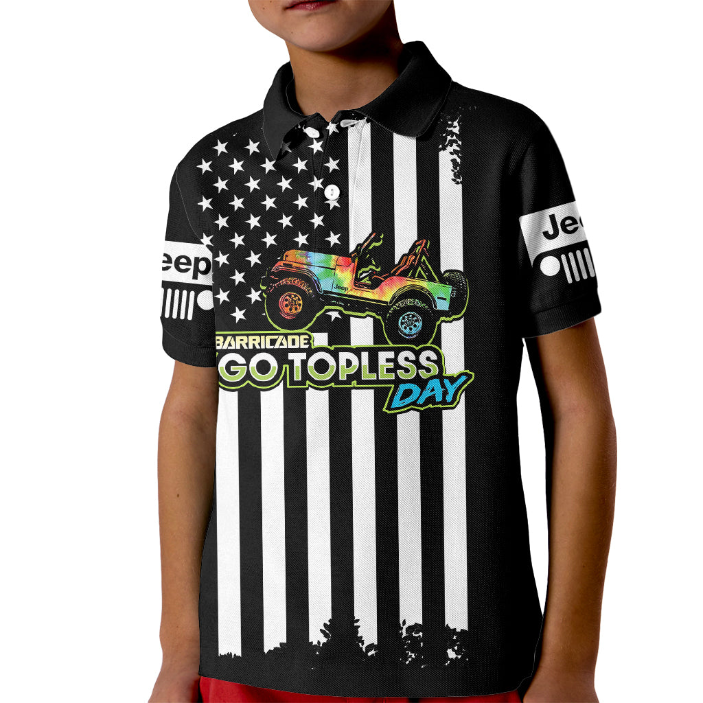 jeep-go-topless-day-2023-get-dirty-kid-polo-shirt-black-version