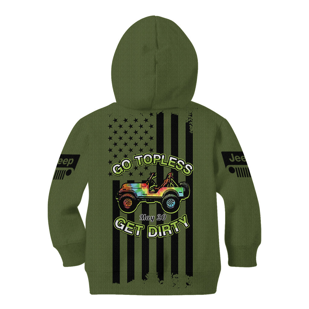 jeep-go-topless-day-2023-get-dirty-kid-hoodie-green-version