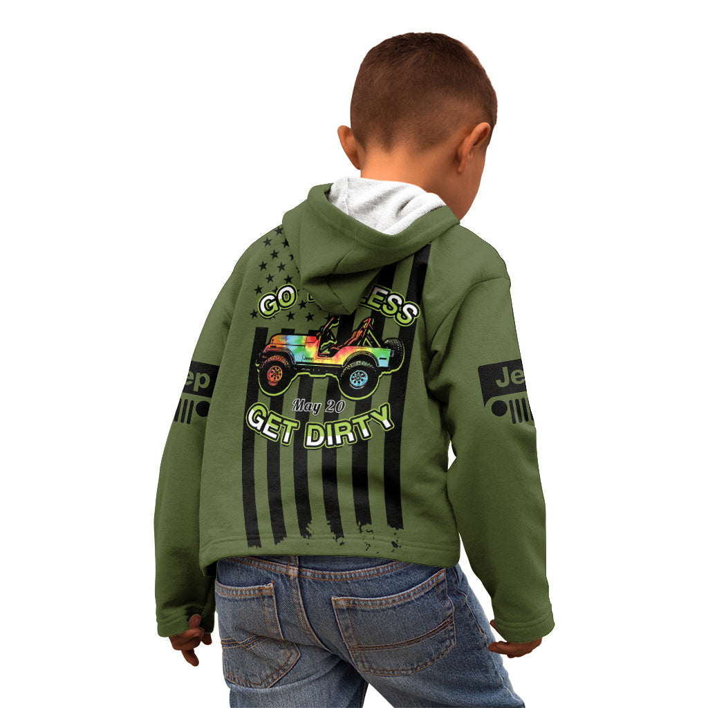 jeep-go-topless-day-2023-get-dirty-kid-hoodie-green-version