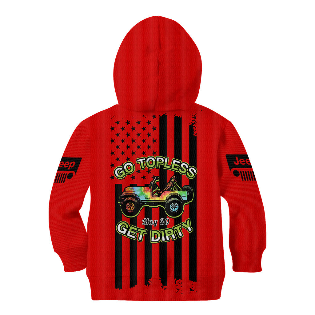 jeep-go-topless-day-2023-get-dirty-kid-hoodie-red-version