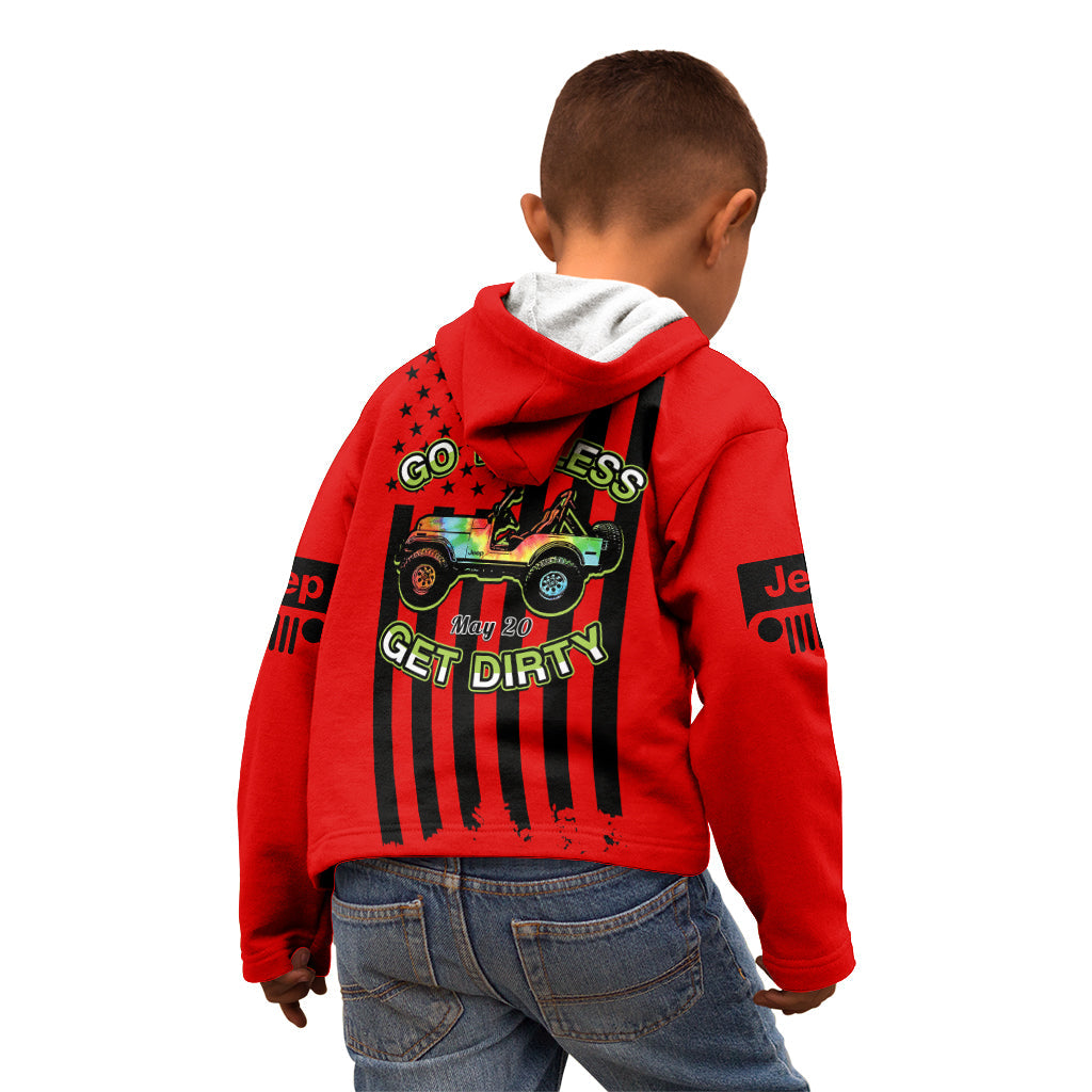 jeep-go-topless-day-2023-get-dirty-kid-hoodie-red-version