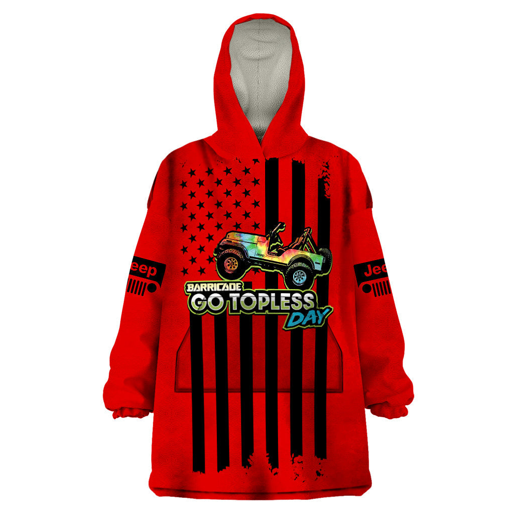 jeep-go-topless-day-2023-get-dirty-wearable-blanket-hoodie-red-version