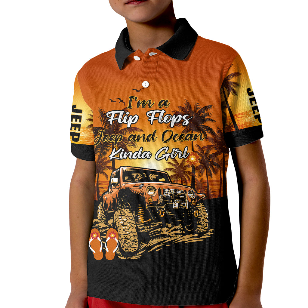 jeep-kid-polo-shirt-im-a-flip-flops-and-jeep-kinda-girl-orange