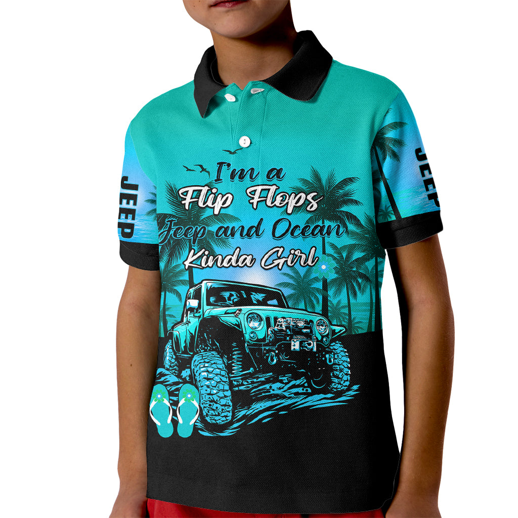 jeep-kid-polo-shirt-womens-im-a-flip-flops-and-jeep-kinda-girl-turquoise