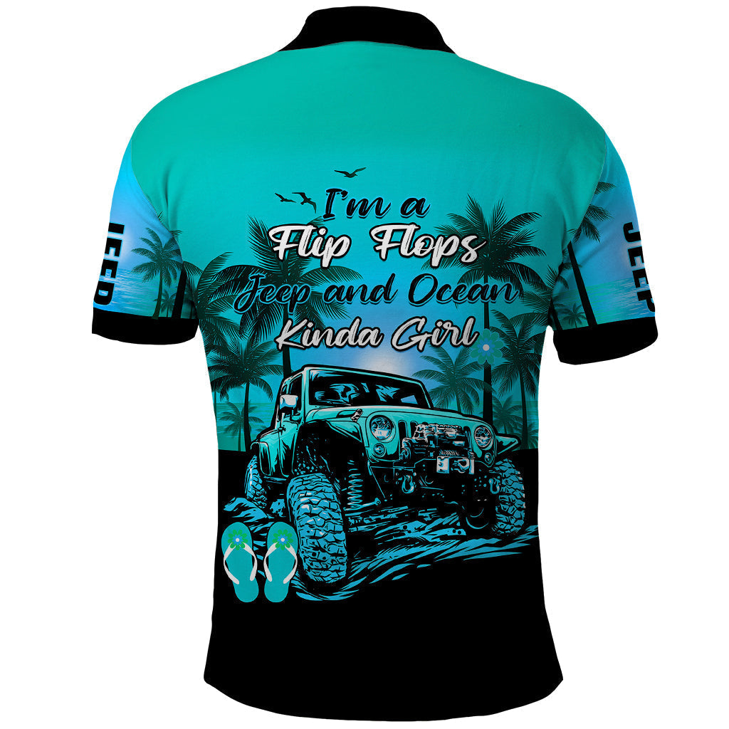 jeep-polo-shirt-womens-im-a-flip-flops-and-jeep-kinda-girl-turquoise