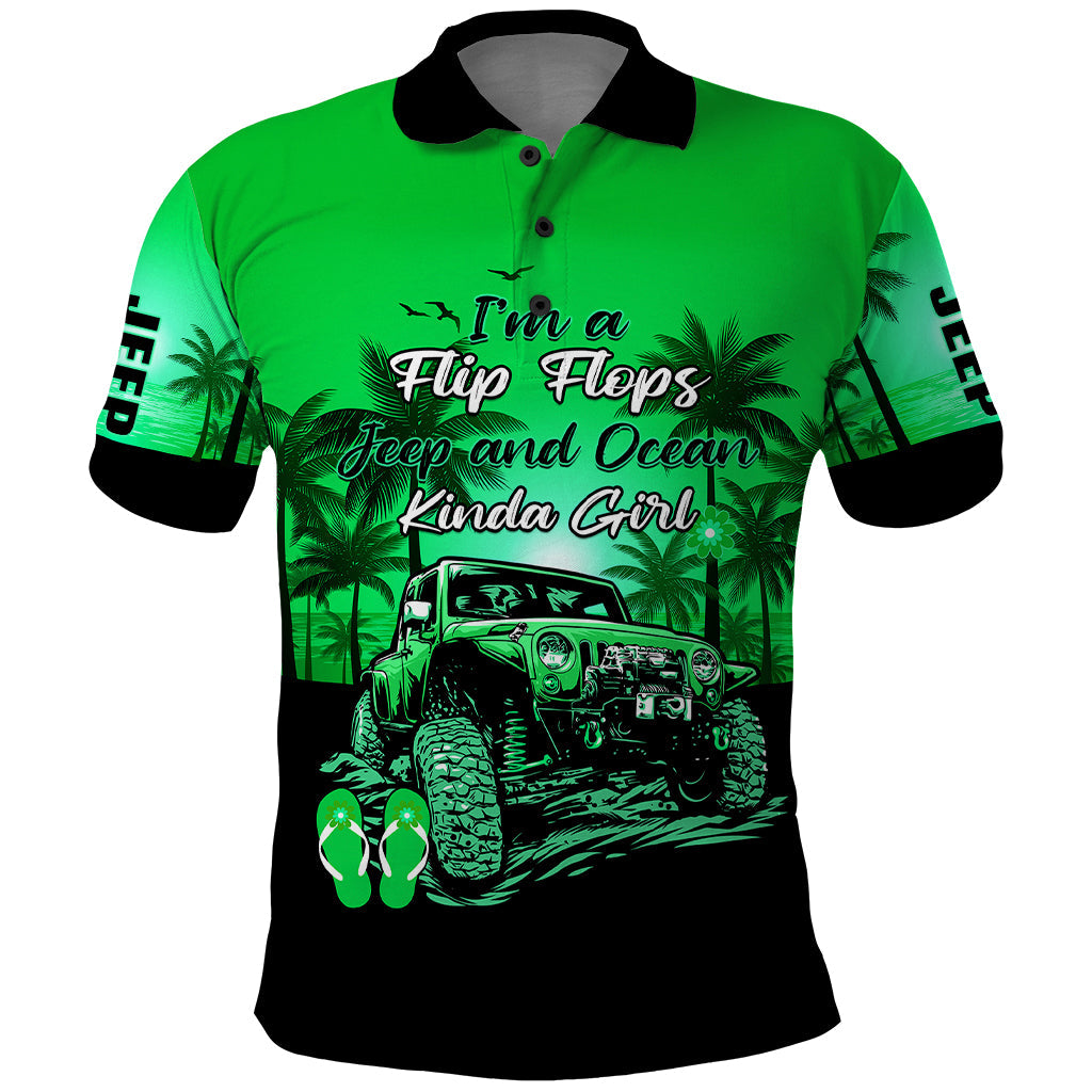 jeep-polo-shirt-im-a-flip-flops-and-jeep-kinda-girl-green