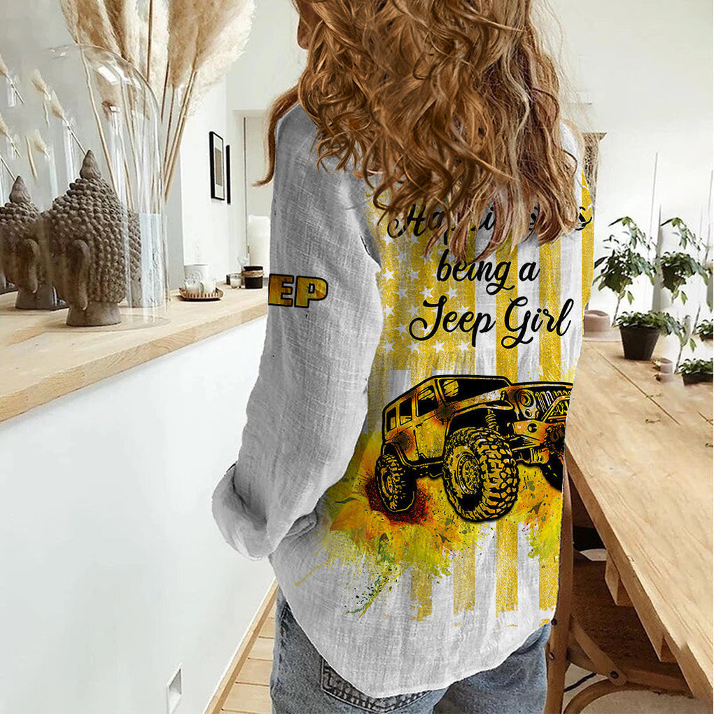 jeep-sunflower-women-casual-shirt-happiness-is-being-a-jeep-girl-white