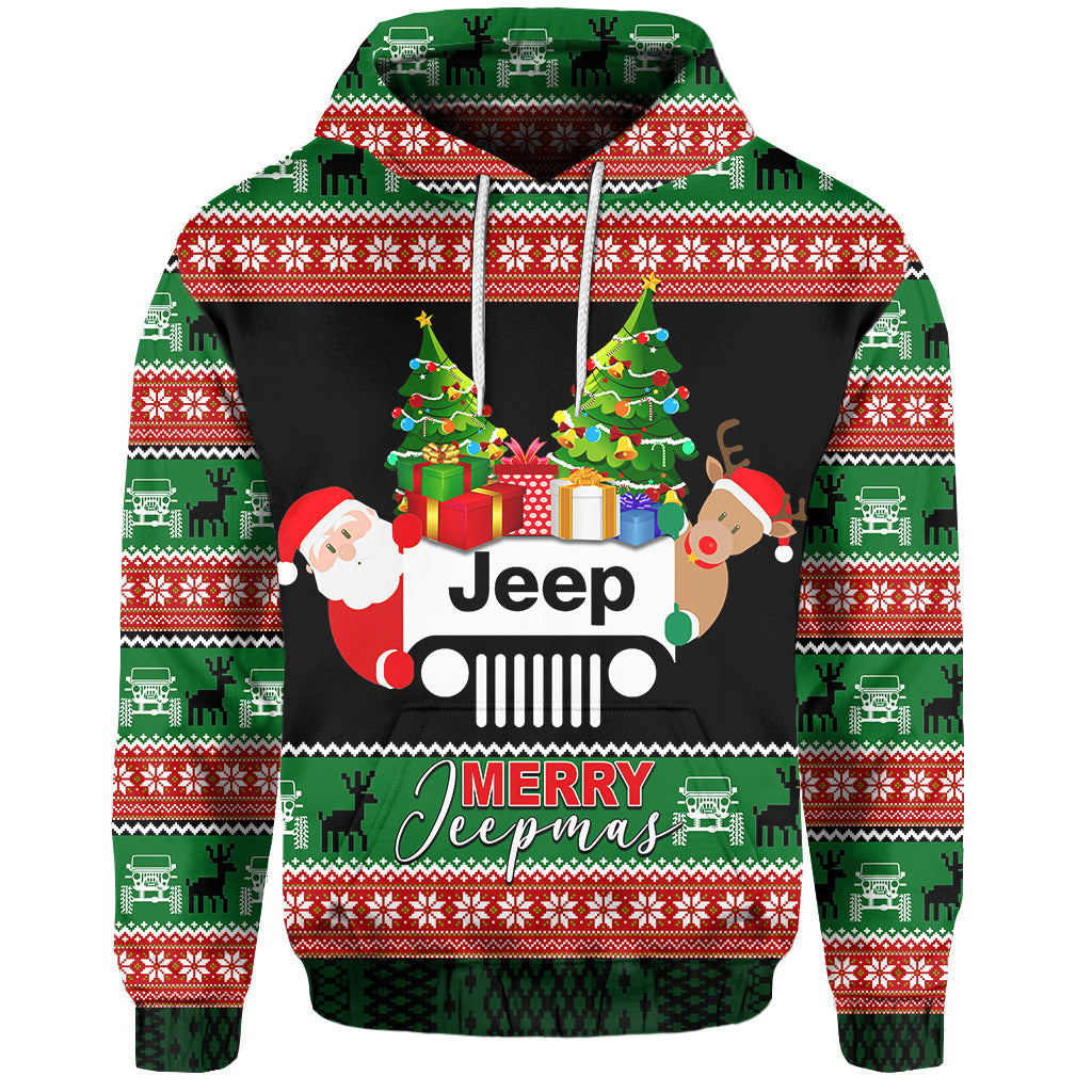 Jeep Hoodie - Santa Claus Chistmas Ugly No.1