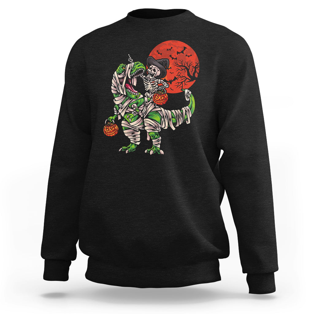 halloween-sweatshirt-halloween-skeleton-riding-dinosaur-funny-scary-pumpkin