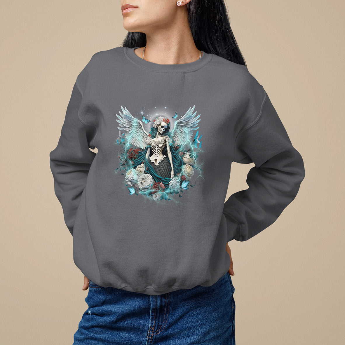 floral-gothic-skeleton-sweatshirt-floral-gothic-skeleton-goblincore-karma-fairy-roses-skull-floral-skeleton-angel-in-my-next-life-i-want-to-be-the-karma-fairy