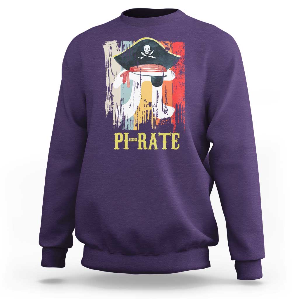 Funny Pi-rate Sweatshirt Pi Day Math Geek Pirate Lover