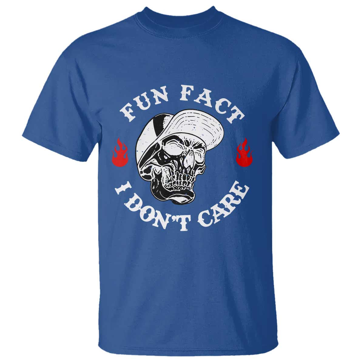 Fun Fact I Don’t Care Skull T Shirt Edgy Sarcastic Attitude - The Mazicc
