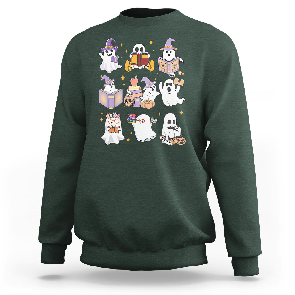 halloween-reading-sweatshirt-reading-books-boo-sheet-ghosts-teacher-librarian