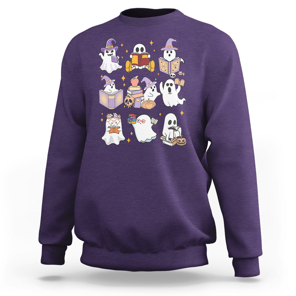 halloween-reading-sweatshirt-reading-books-boo-sheet-ghosts-teacher-librarian