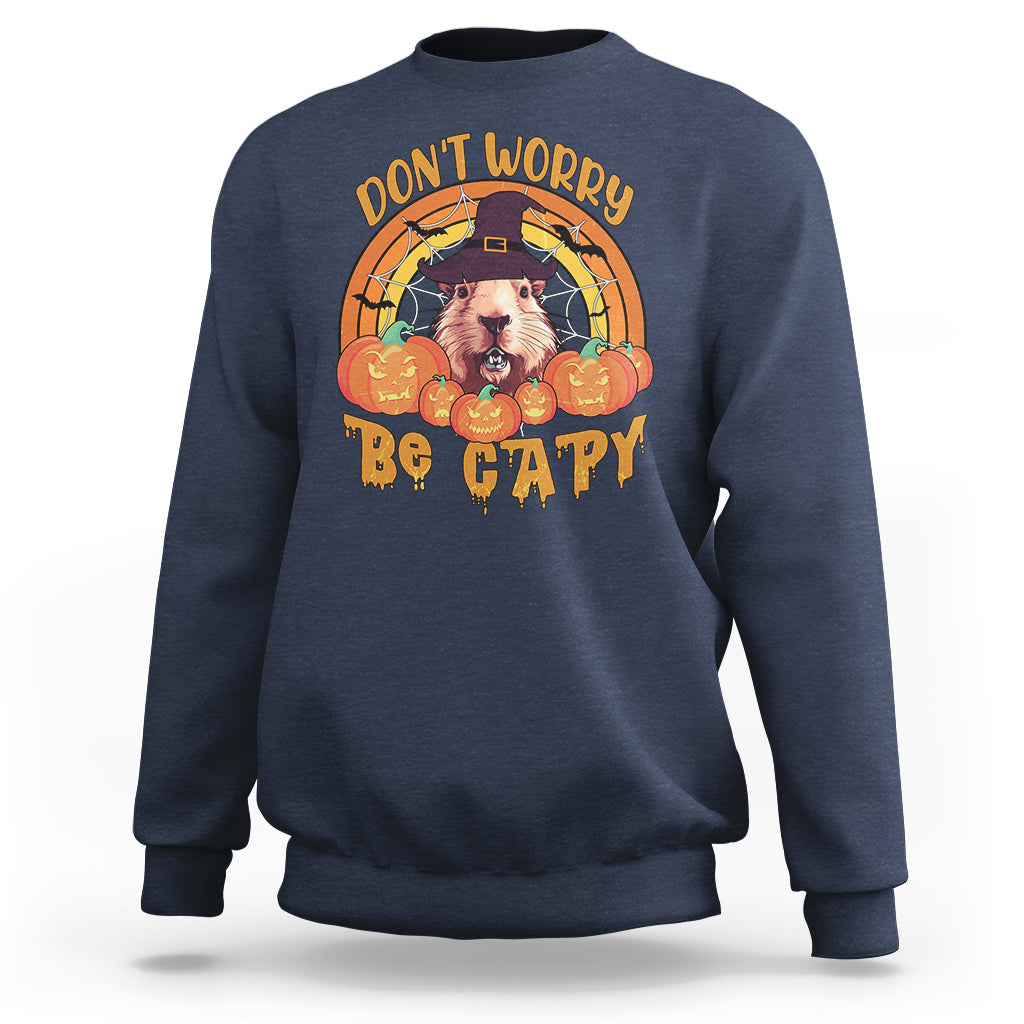 halloween-sweatshirt-dont-worry-be-capy-funny-capybara-in-halloween-costume-t-shirt-for-halloween-lovers-capybara-meme-spooky-season