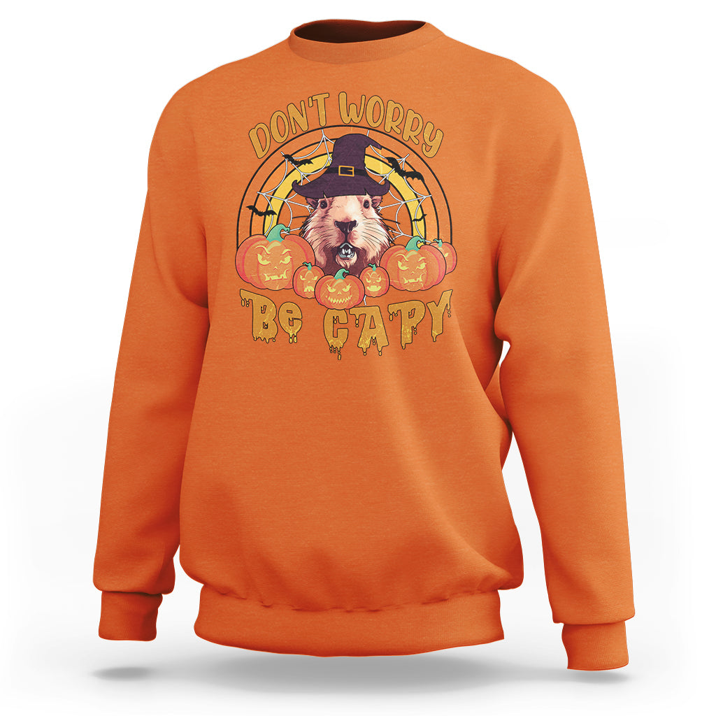 halloween-sweatshirt-dont-worry-be-capy-funny-capybara-in-halloween-costume-t-shirt-for-halloween-lovers-capybara-meme-spooky-season