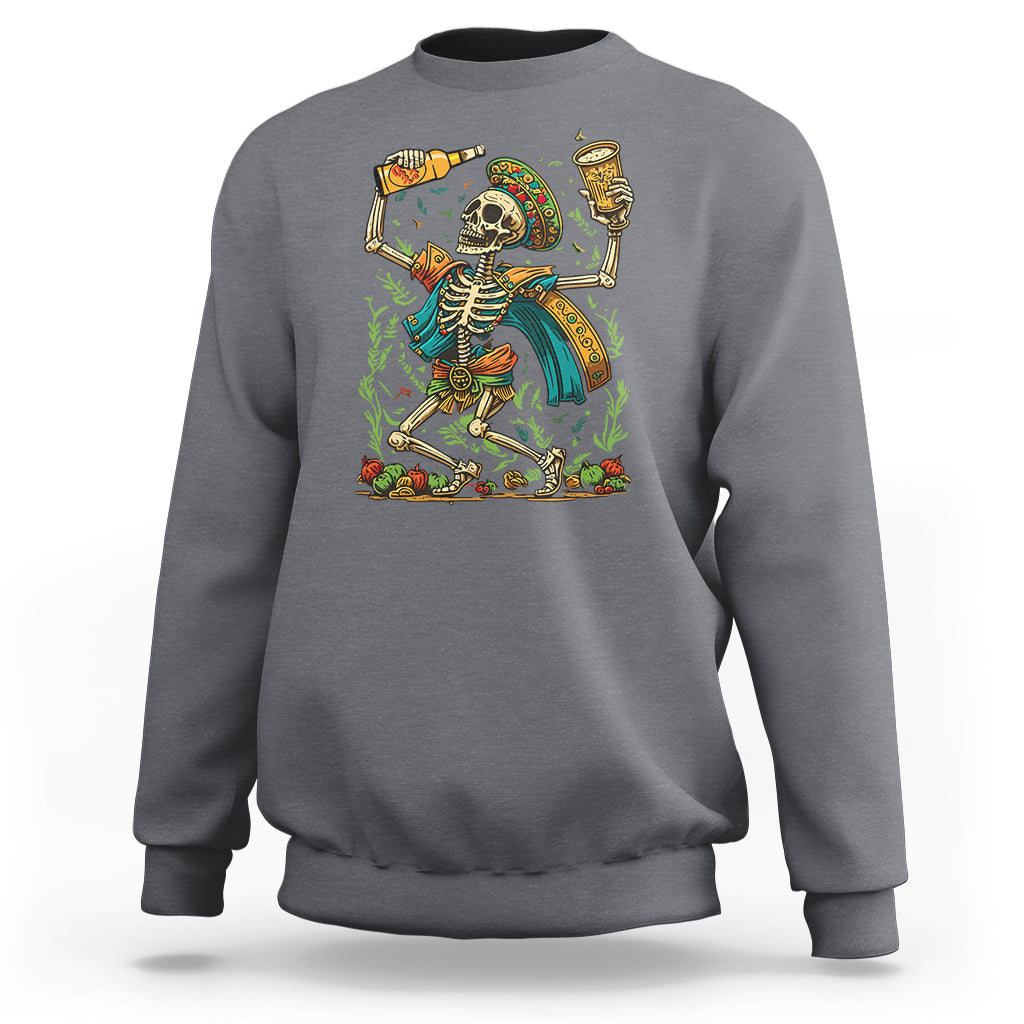 mexican-skull-sweatshirt-mexican-skull-sugar-skull-drinking-lets-fiesta-women-men