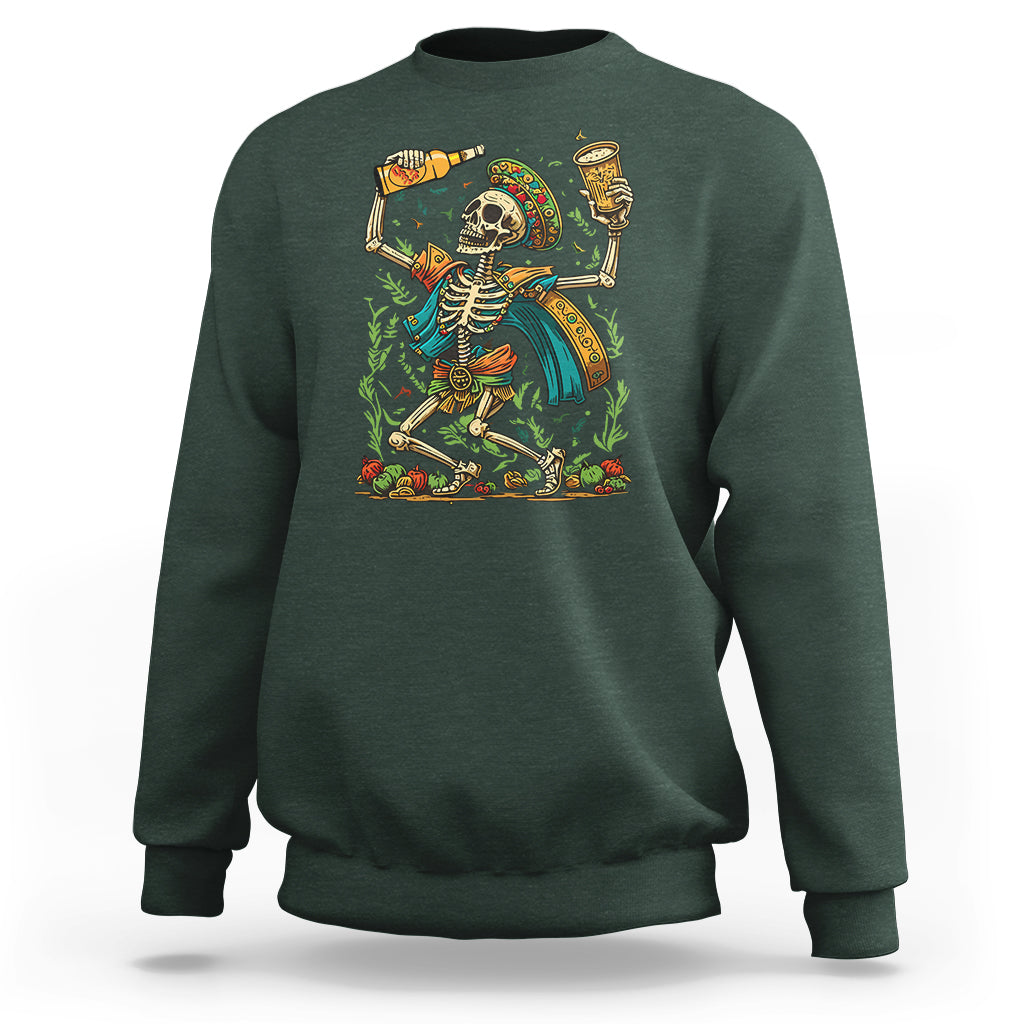 mexican-skull-sweatshirt-mexican-skull-sugar-skull-drinking-lets-fiesta-women-men