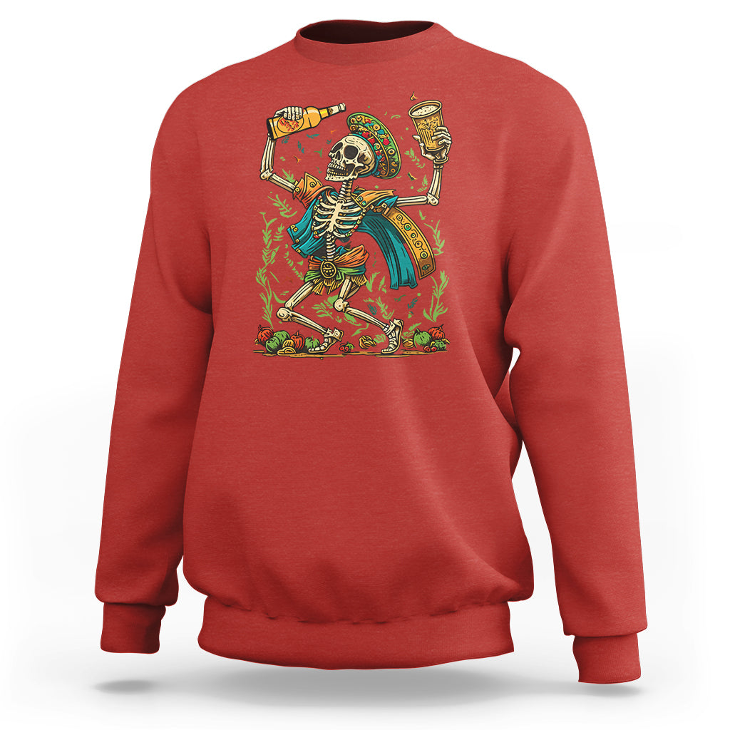 mexican-skull-sweatshirt-mexican-skull-sugar-skull-drinking-lets-fiesta-women-men