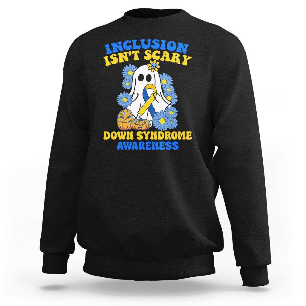 down-syndrome-awareness-sweatshirt-inclusion-isnt-scary-halloween-ghost-boo-sheet-support-squad